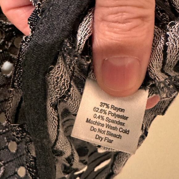 Yelete Fishnet Women's Cropped Top, NWOT, Black Gray, size M - Picture 6 of 8